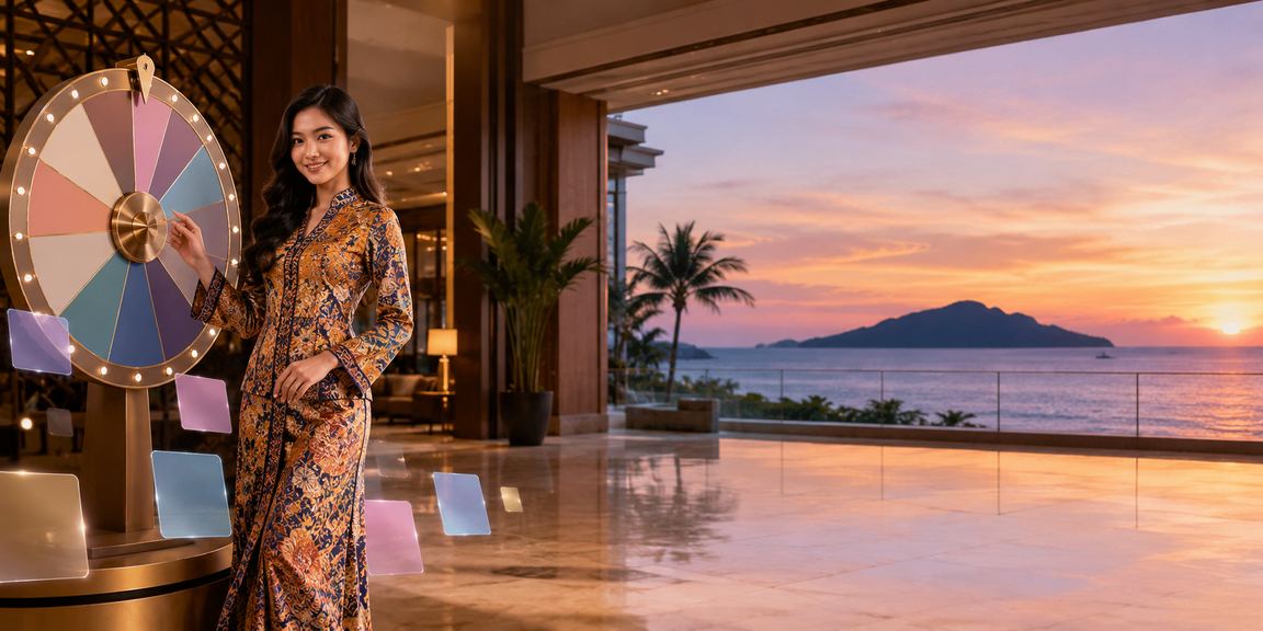Permainan rolet dengan tema batik Kota Kinabalu