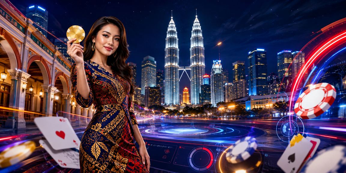 Permainan poker dengan latar batik klasik Kuala Lumpur