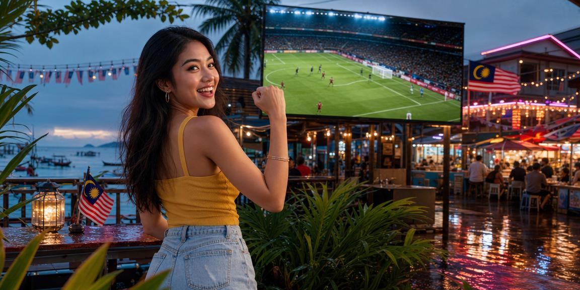 Suasana pertaruhan sukan dalam talian gaya Malaysia di telefon pintar